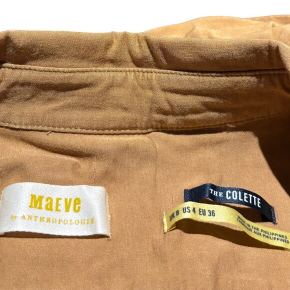 Maeve Anthropologie The Colette Weekend Jumpsuit Size 4  Honey - Picture 5 of 6